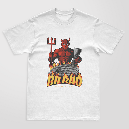 United are going to Bilbao Devil - Adult T-Shirt - Manchester United Football Art T-Shirt