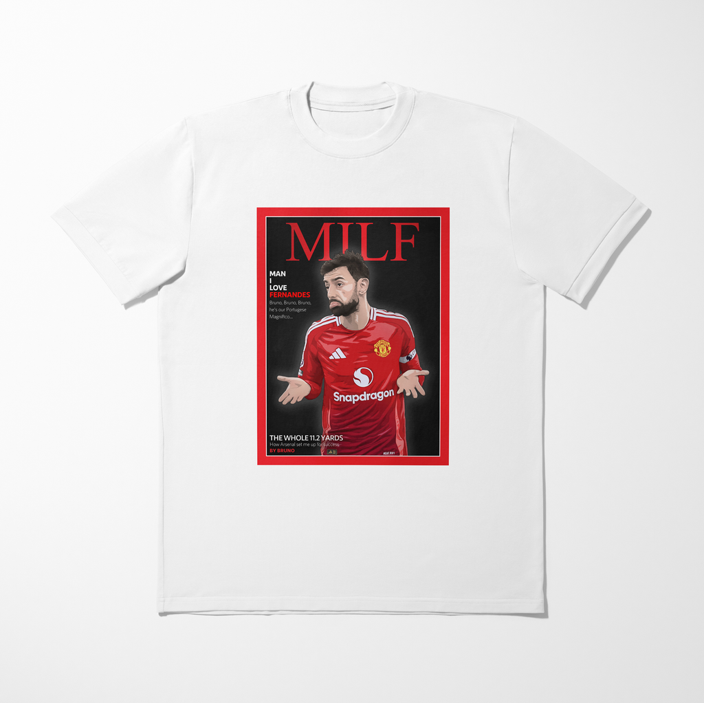 Bruno Fernandes shirt by Haz Does Whatever, Manchester United football art