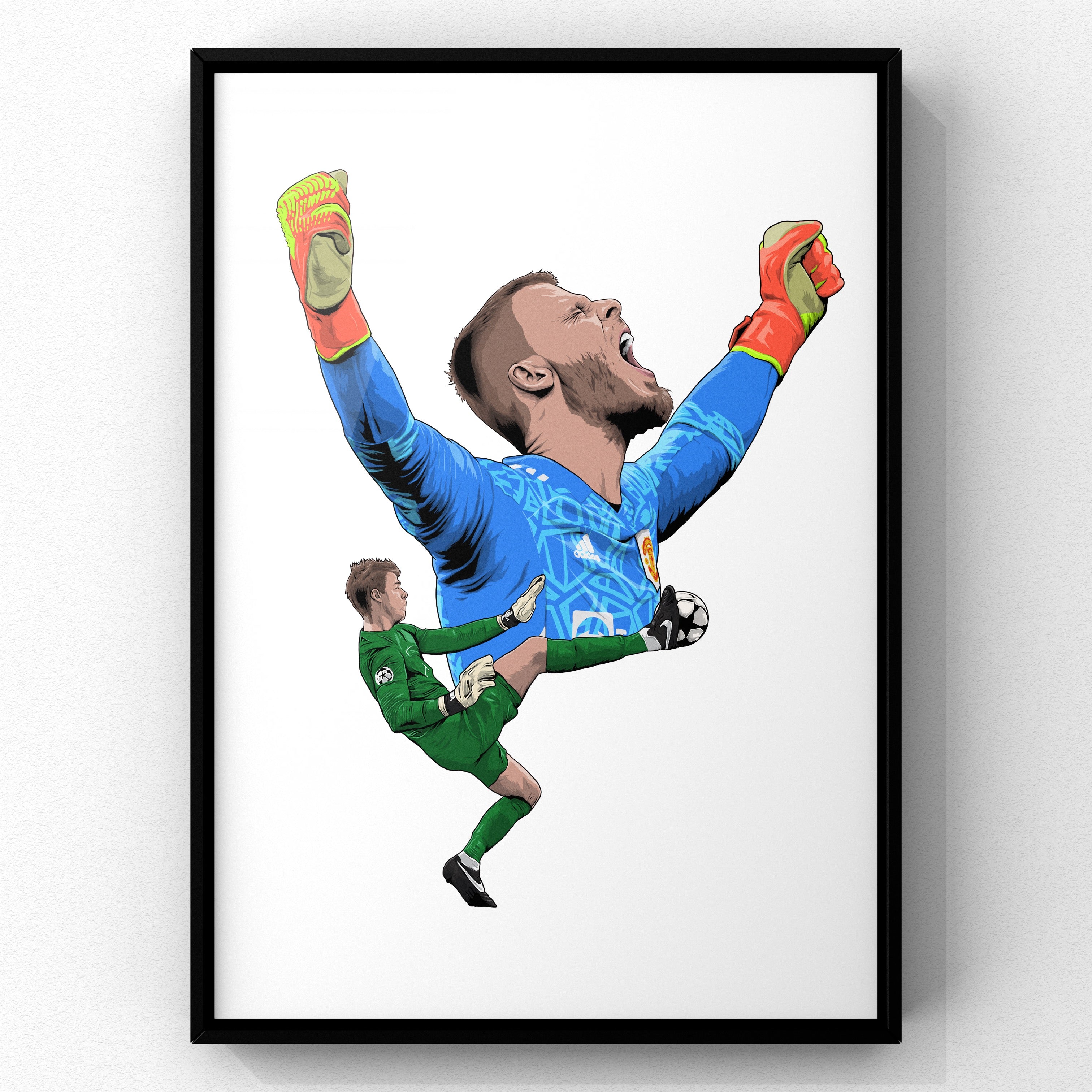 David de Gea Manchester United Legend Print print by Haz Does Whatever, Manchester United football art