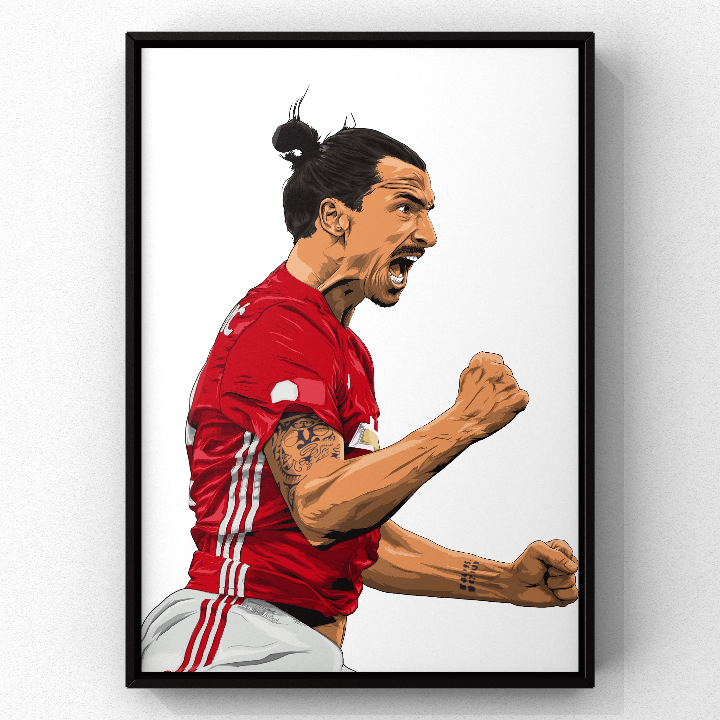 Zlatan Ibrahimović print by Haz Does Whatever, Manchester United football art