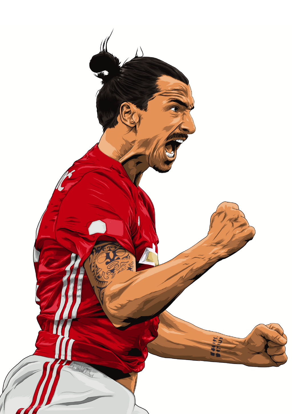 Zlatan Ibrahimović print by Haz Does Whatever, Manchester United football art