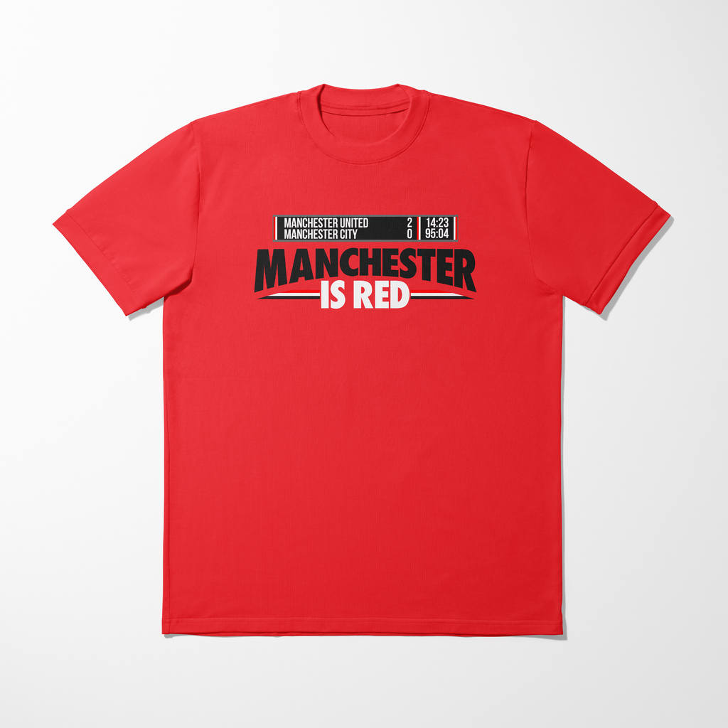 Manchester is Red Graphic Adult T-Shirt | Manchester United Football T-Shirt