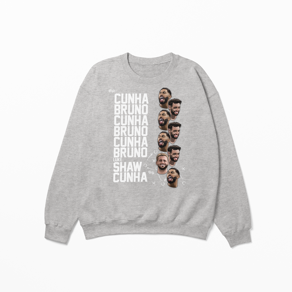 Cunha Bruno Luke Shaw Graphic Adult Sweatshirt | Manchester United Football Sweatshirt