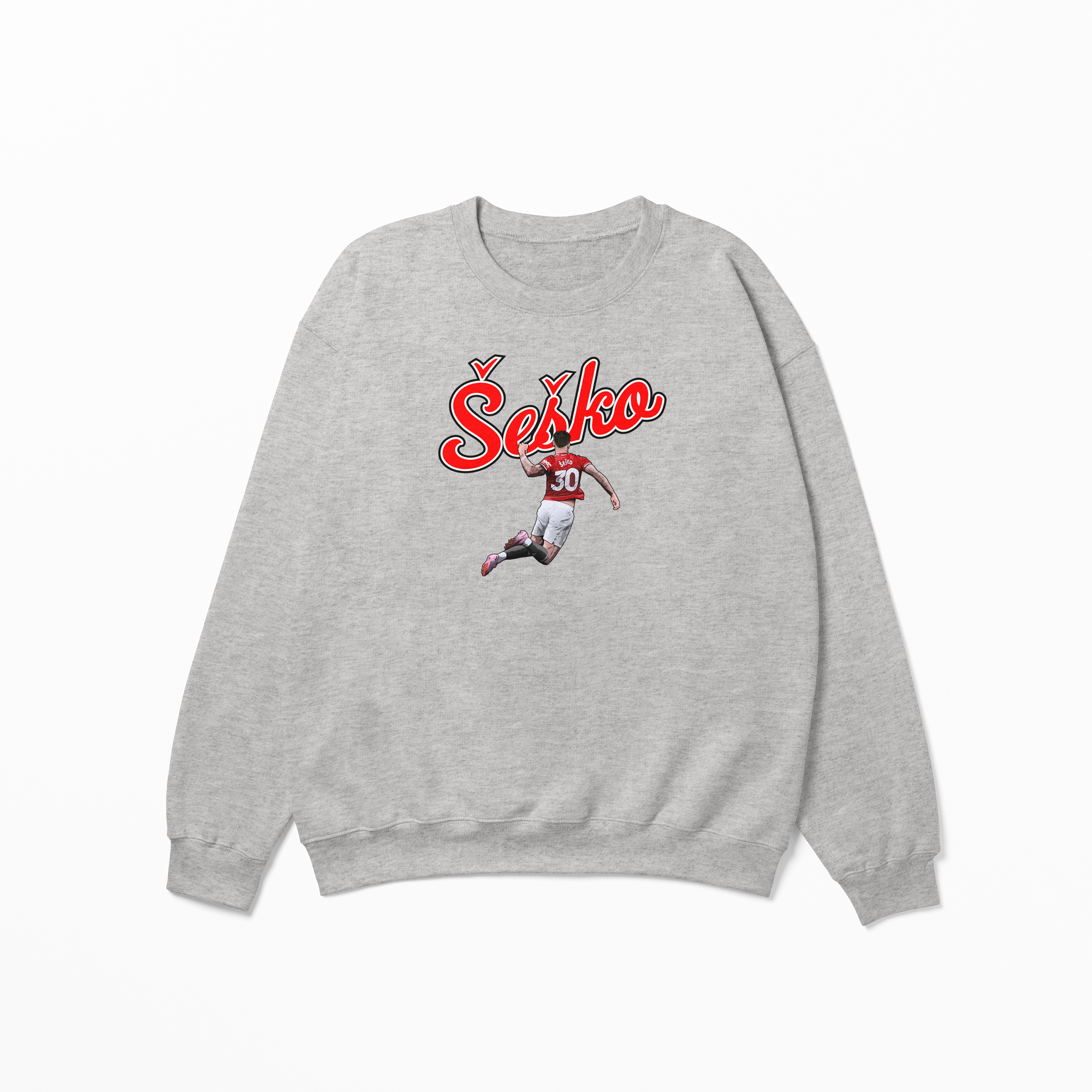 Šeško Graphic Adult Sweatshirt | Manchester United Football Sweatshirt