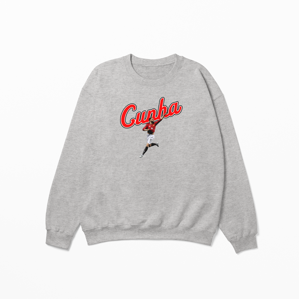 Cunha Graphic Adult Sweatshirt | Manchester United Football Sweatshirt