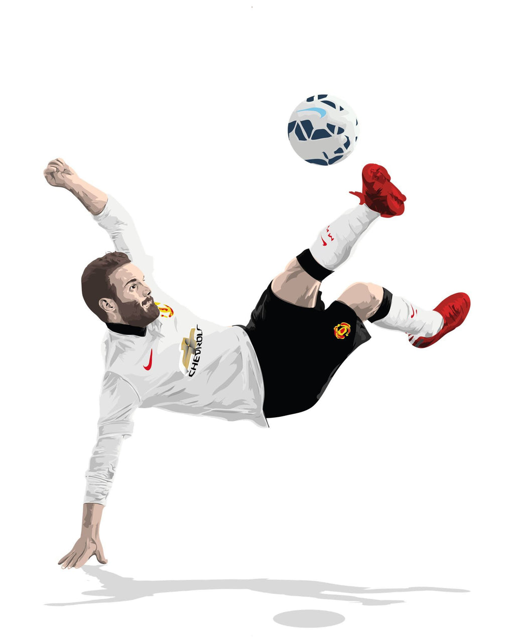 Juan Mata print by Haz Does Whatever, Manchester United football art