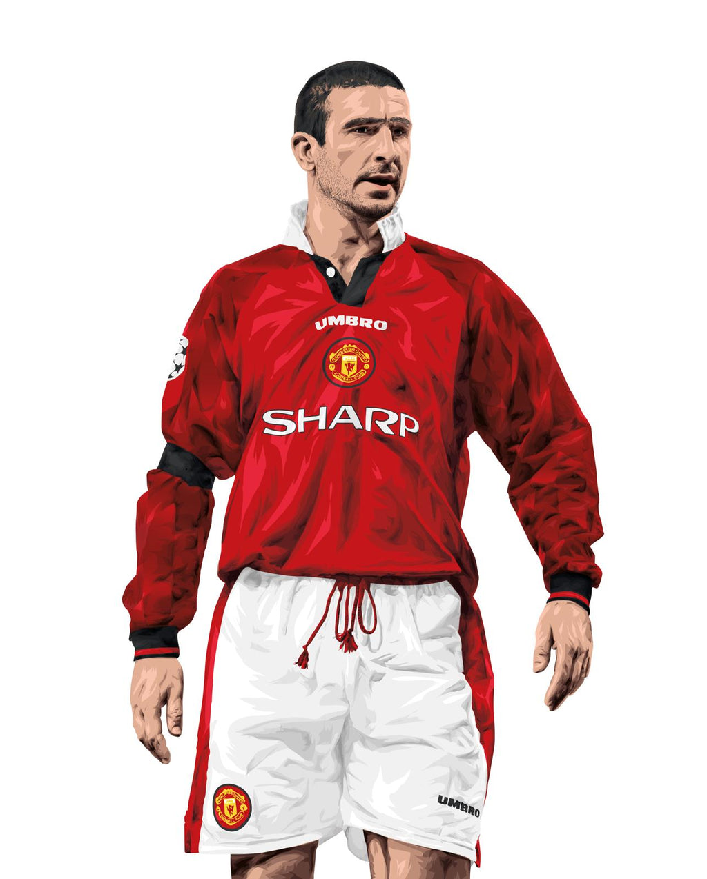 Eric Cantona print by Haz Does Whatever, Manchester United football art