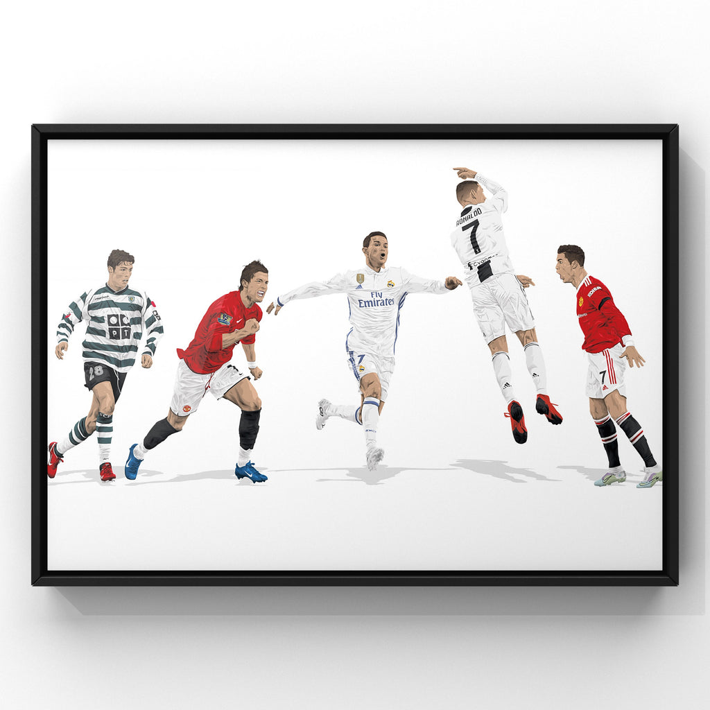 Cristiano Ronaldo print by Haz Does Whatever, Manchester United football art