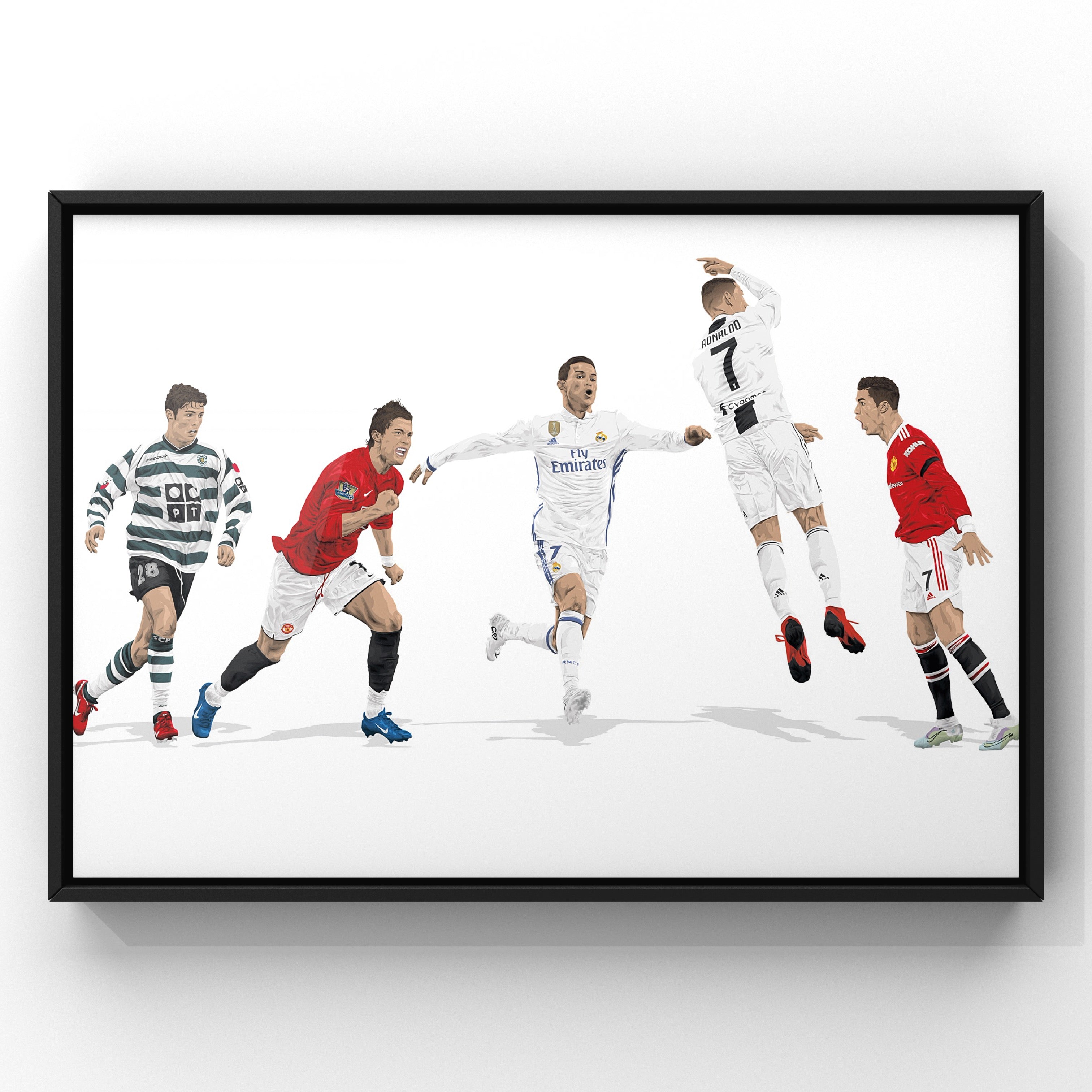 Cristiano Ronaldo print by Haz Does Whatever, Manchester United football art