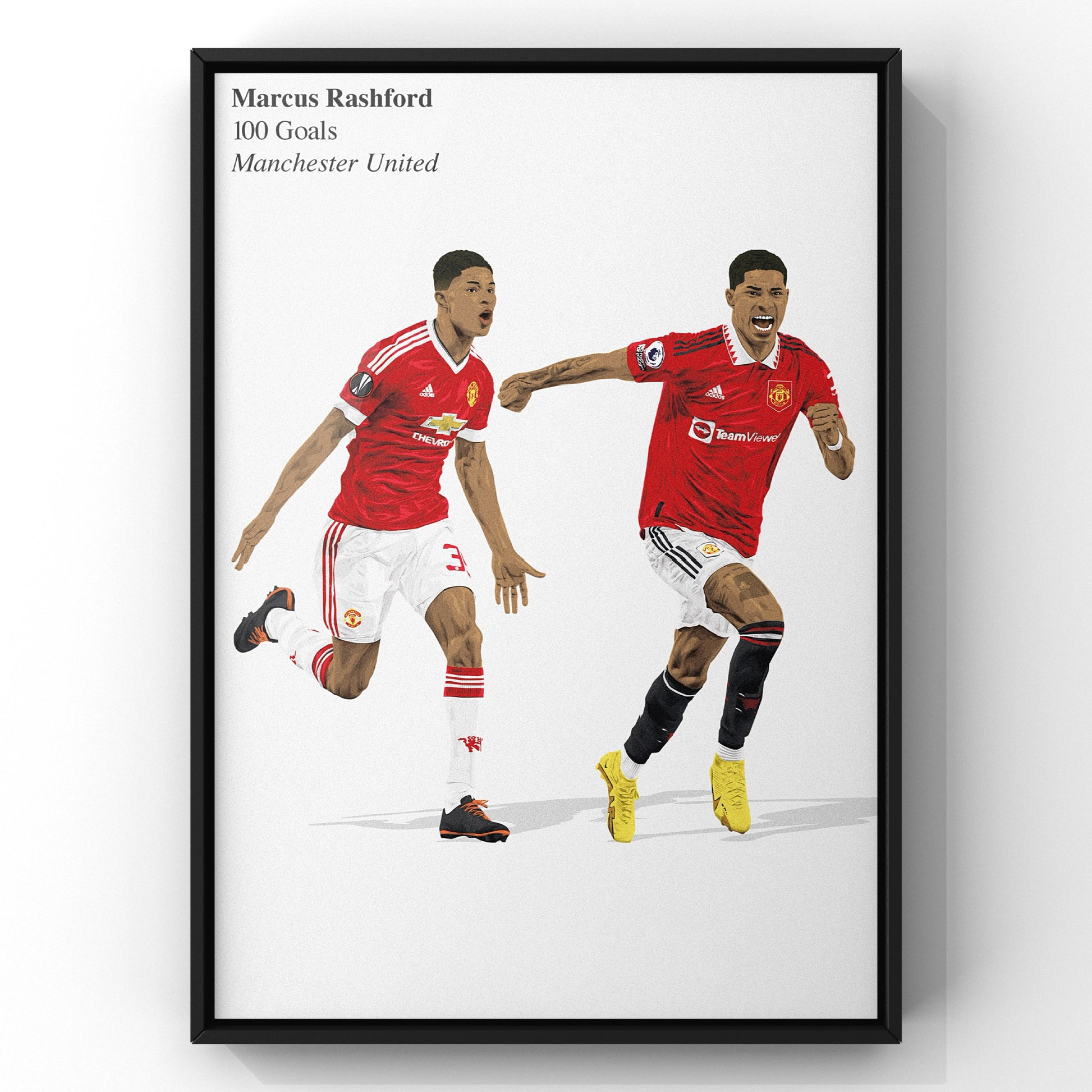 Marcus Rashford 100 Goals Print